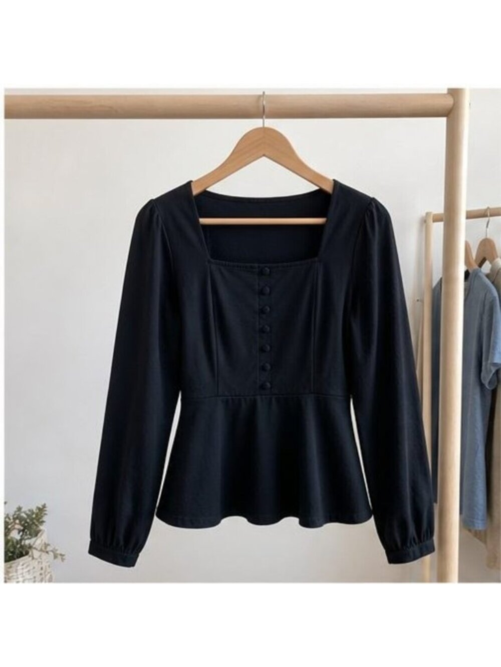 Black Lace Trim Top